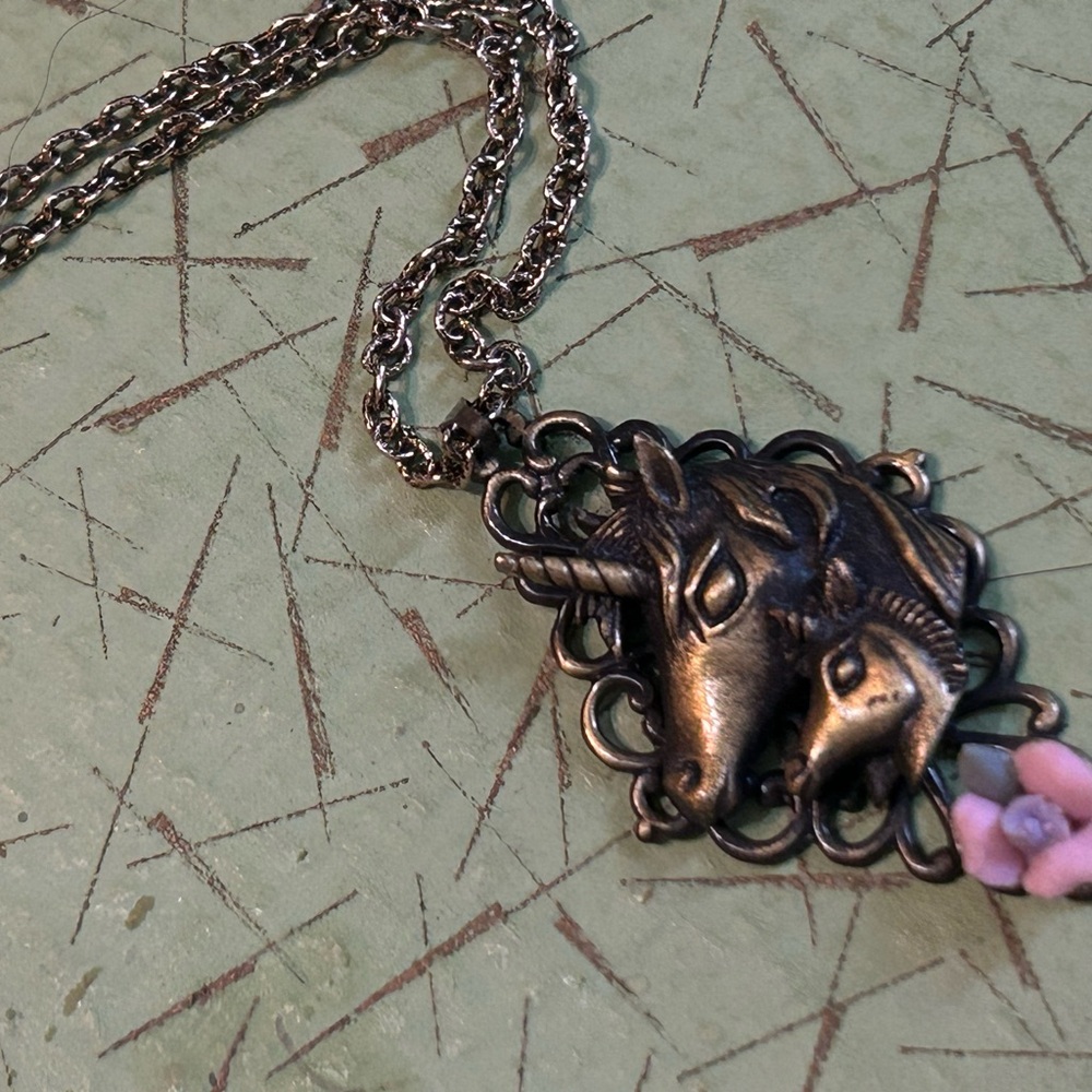 Silver Unicorn Pendant Necklace